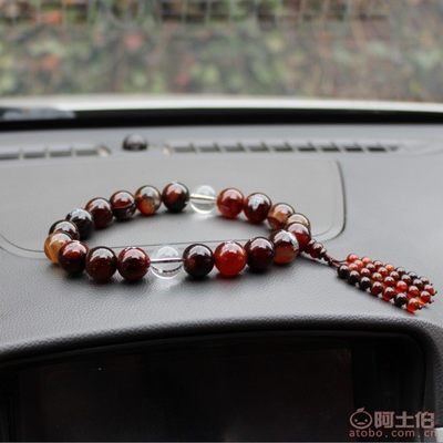 【子煬車飾天然龍紋瑪瑙佛珠汽車檔位掛件汽車掛飾汽車內飾用品檔位珠1.6mm】浦江縣子煬電子商務商行 - 產品庫